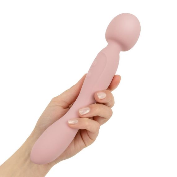 Вибромассажер Good Vibes Only - SIMI Double-Sided Wand Vibrator Soft Silicone - Pink Sex Aura | Зображення 7