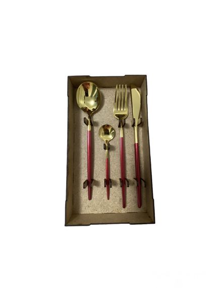 Набір столових приборів Kitchen бордовий | Зображення 2