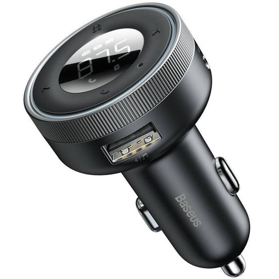 АЗУ FM модулятор Baseus Enjoy 17W (2USB-A) (CCLH-01) Черный