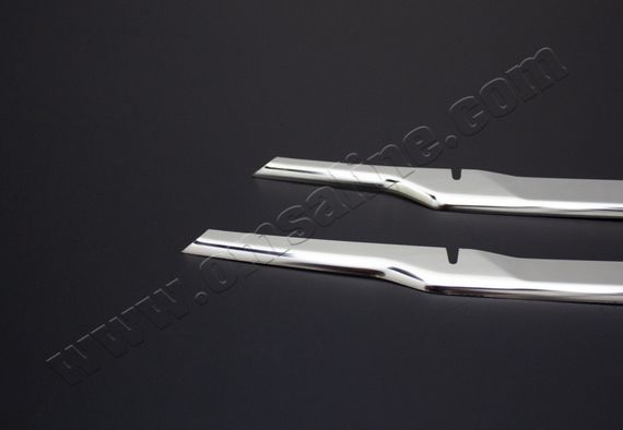 Накладки на бампер OmsaLine (2018-2023, 2 шт, нерж) для Ford Courier 2014↗ гг. | Зображення 2