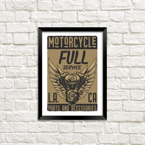 Постер в рамці Motorcycle 21х30см, A4 (MT4_ART011_BL)