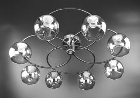 Люстра стельова на 8 лампочок 26172 Чорний 20х70х70 см.