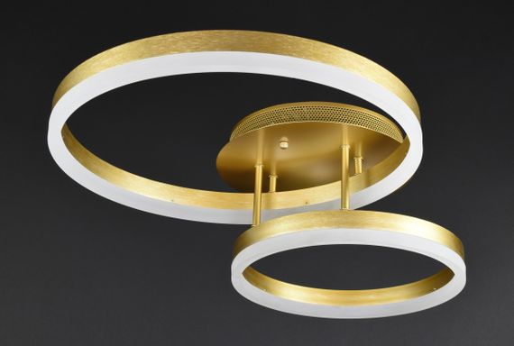Люстра світлодіодна стельова LED світильник для квартири на стелю лед з пультом 26948 Золото 10х40х62 см.