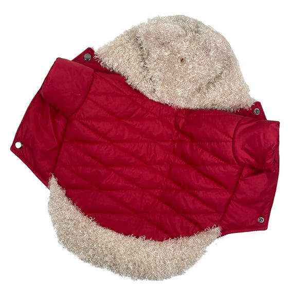 Куртка з хутром червона K-65 | Зображення 4