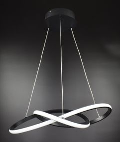 Люстра світлодіодна підвісна LED світильник для квартири на стелю лед 26980 Чорний 40-180х50х100 см.