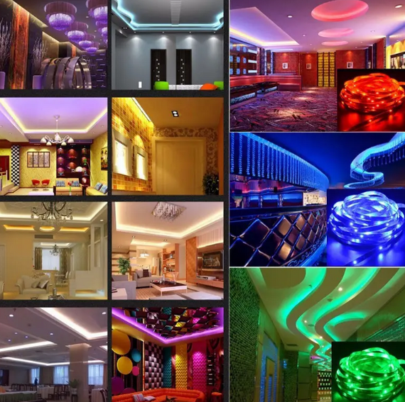 Комплект Світлодіодна стрічка багатобарвна 3528 RGB комплект 5м з пультом | Зображення 4