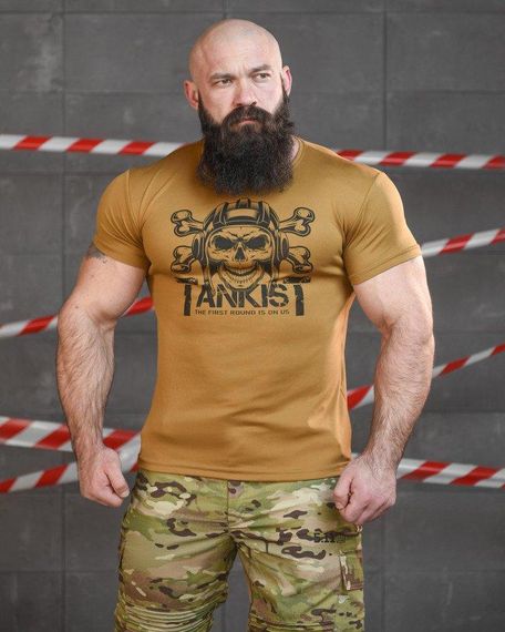 Тактична вологовідвідна футболка SABUR танкіст койот НП5191