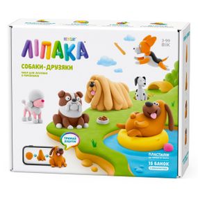Пластилин для лепки в наборе Собаки-друзья
