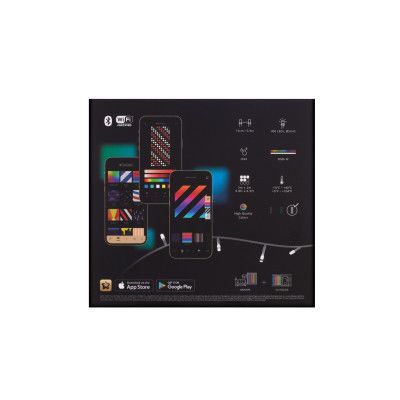 Гирлянда Twinkly Smart LED Curtain RGBW 400, Gen II, IP44, 1.45 х 2.1м, прозрачный (TWW400SPP-TEU) | Зображення 7