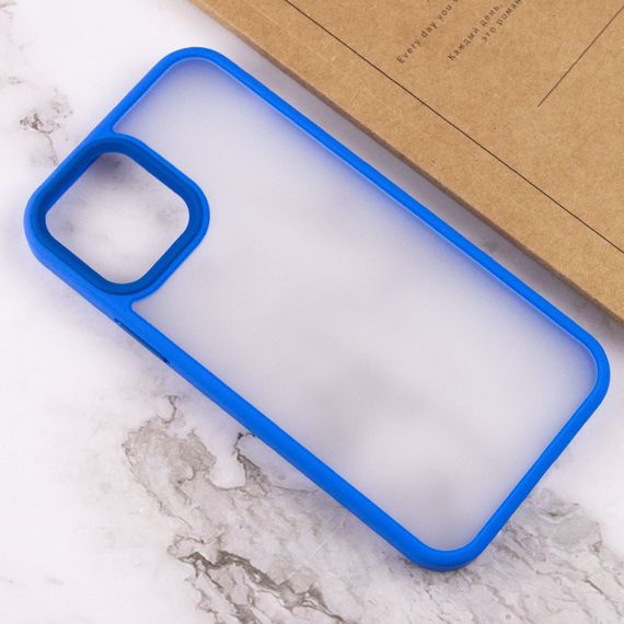 TPU+PC чохол Metal Buttons для Apple iPhone 13 (6.1") Блакитний / Light Blue | Зображення 3