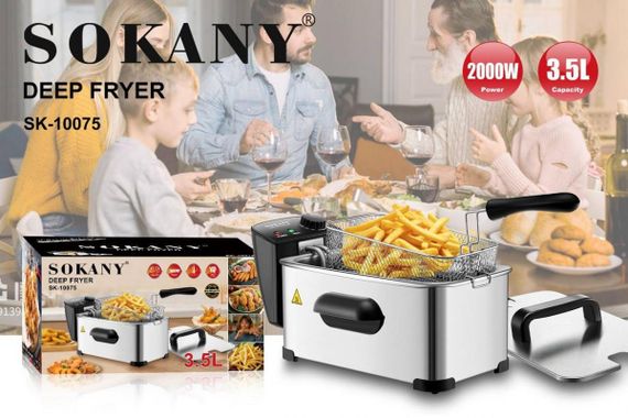 Фритюрниця професійна Sokany WJ-800 на 3.5 літри, 2000 Вт (47830-WJ-800_1064) | Зображення 2