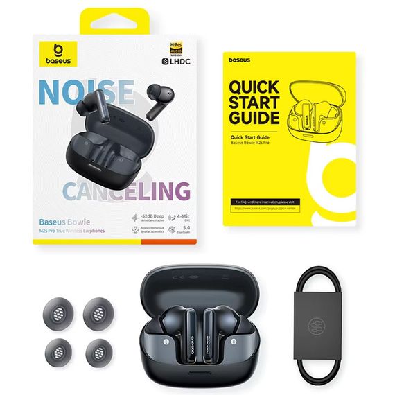 Бездротові TWS навушники Baseus OS Bowie M2s Pro (A00051801) Cosmic Black | Зображення 5