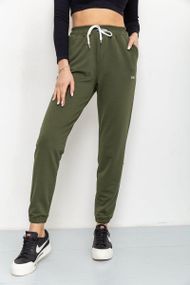 Спорт штаны женские двухнитка  цвет хаки 129R1466