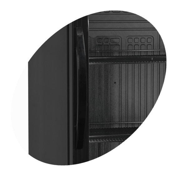 Шкаф холодильный черный Tefcold CEV425 BLACK стекло | Зображення 2