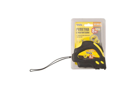 Рулетка Mastertool - 8 м x 25 мм магнит (61-8025) | Зображення 1