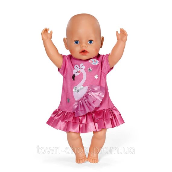 Одежда для куклы Baby Born – Платье с фламинго (43 см) | Зображення 1