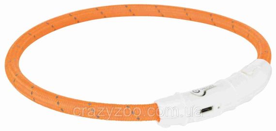 Нашийник для собак Trixie L-XL помаранчевий, що світиться 0.7х65 см 12705