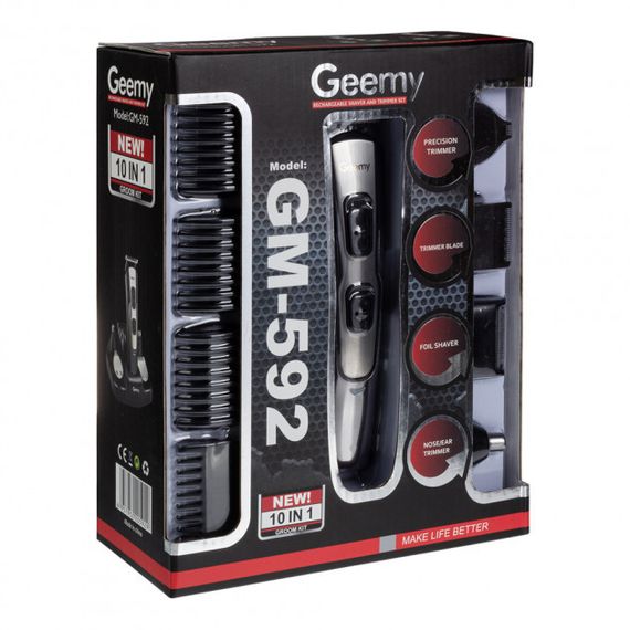 Машинка для стрижки бороді GEMEI GM-592 / Тример бездротової / Машинка для стрижки LR-459 волосся бездротова | Зображення 3