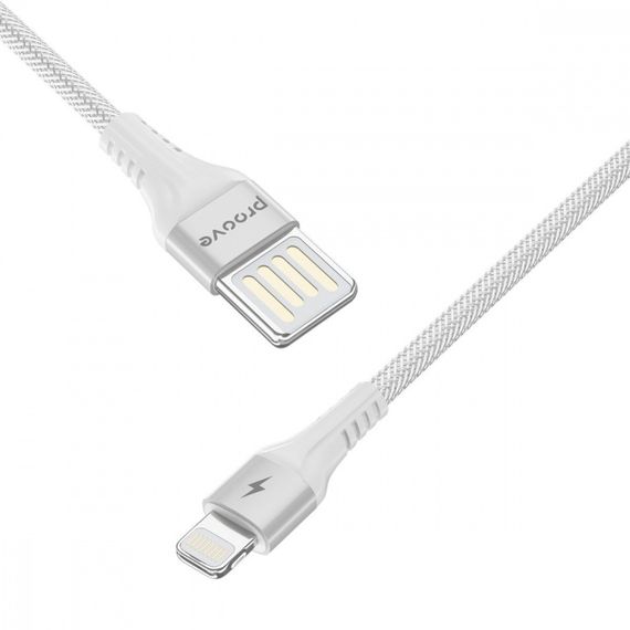 Кабель Proove Double Way Weft Lightning 2.4A (1m), Белый, 1.0 м | Зображення 3
