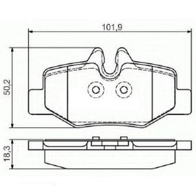 Гальмівні колодки Bosch дискові задні MB Vito/Viano ''>07 PR2 0986495088