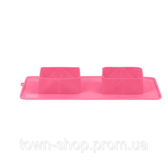 Миска складная WAUDOG Silicone, 385х230х50 мм розовый | Зображення 2