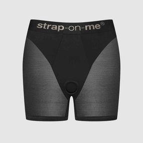 Шорты с фиксацией делдо Strap-On-Me Harness Lingerie Halo - XS - Black, Черный, S