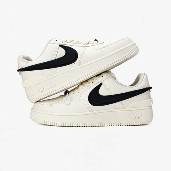 Кросівки демісезонні Nike Air Force матеріал шкіра колір бежевий, чорний | Зображення 6