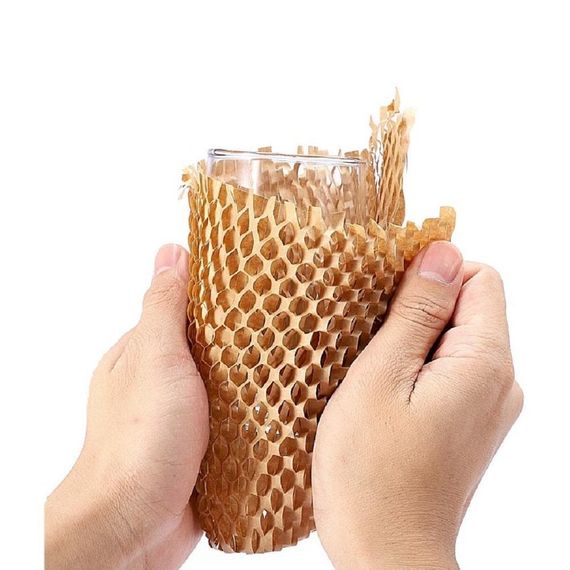 Cотовая крафт-бумага PaperPack, рулон - 28 см х 20 м, коричневая | Зображення 8