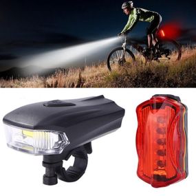 Велосипедний ліхтар зі стопом BL 508 COB, 5 режимів / Велоліхтар передній та задній / Фара на велосипед