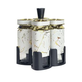 Набор баночек для специй 4 шт 120 мл карусель для хранения специй HP-1330