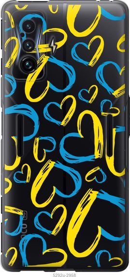 Чехол на Xiaomi Poco F4 GT Сердца UA "5292u-2958-17620"