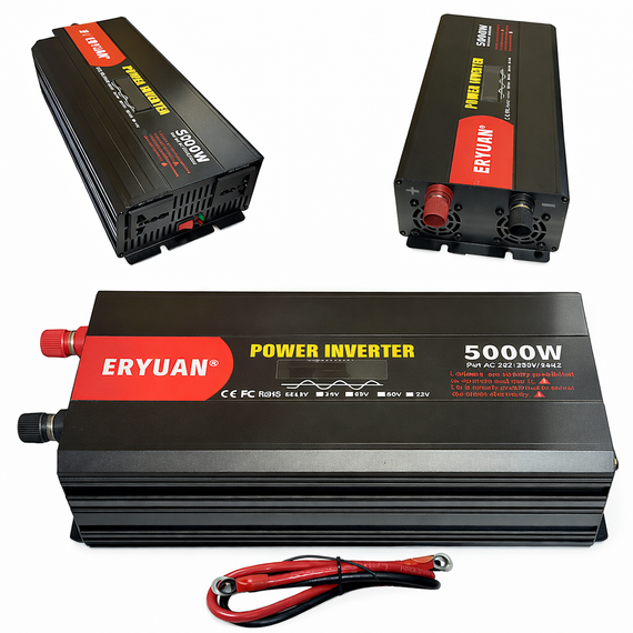 Инвертор для автомобильных аккумуляторов 12V 220V MX-5000W Преобразователь напряжения для квартиры чистый синус | Зображення 3