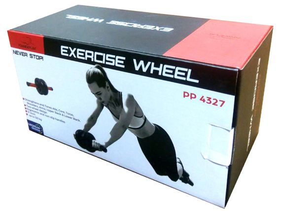 Колесо для преса подвійне PowerPlay 4327 Dual-Core Ab Wheel  Чорно-червоне | Зображення 6