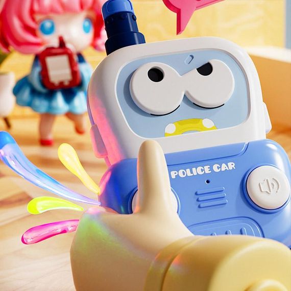 Дитяча навчальна рація ME-214 Police Car Cute Intercom (2pcs) Blue / Red | Зображення 1