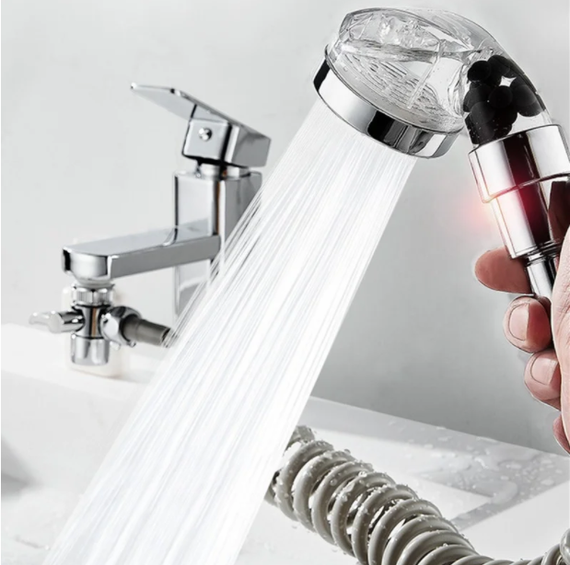 Душевая система на умывальник с турмалином Modified Faucet With external Shower | Зображення 2