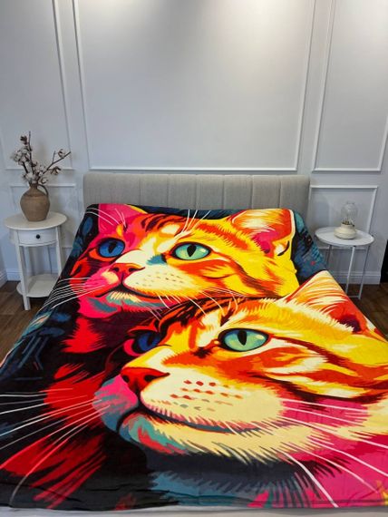 Плед 3D Картина котиків 13453 135х160 см | Зображення 4