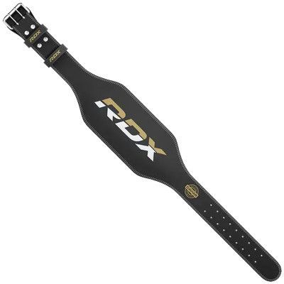 Атлетический пояс RDX 6 шкіряний Black Gold 2XL (WBS-6RB-2XL) | Зображення 8