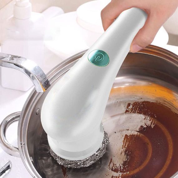 Бездротова щітка для прибирання з 5 насадками, USB, Magic Brush / Акумуляторна щітка для кухні / Електрична щітка для чищення | Зображення 5