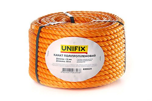 Канат полипропиленовый 12мм 50м UNIFIX