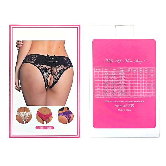 Кружевные трусы с доступом Star Night, розовые, M sexstyle | Зображення 9