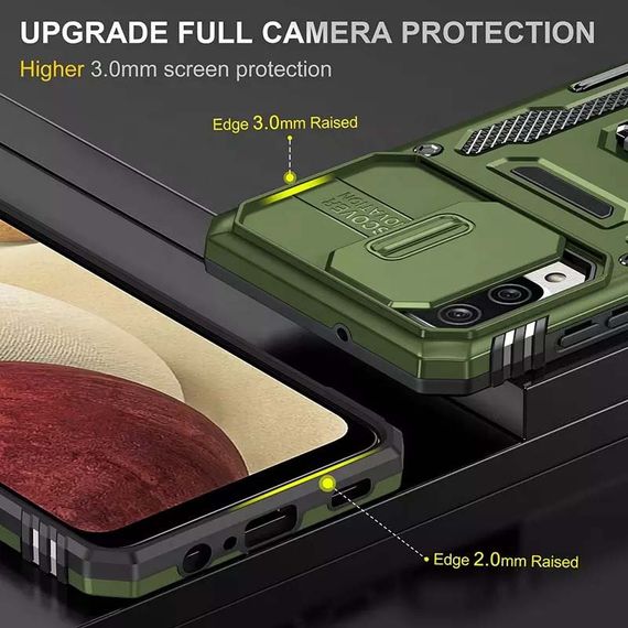 Ударостійкий чохол Camshield Army Ring для Samsung Galaxy M53 5G Оливковий / Army Green | Зображення 1