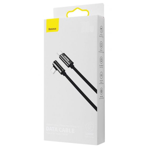 Кабель Baseus Legend Series Elbow Fast Charging Type-C to Type-C 100W (2m) | Зображення 1