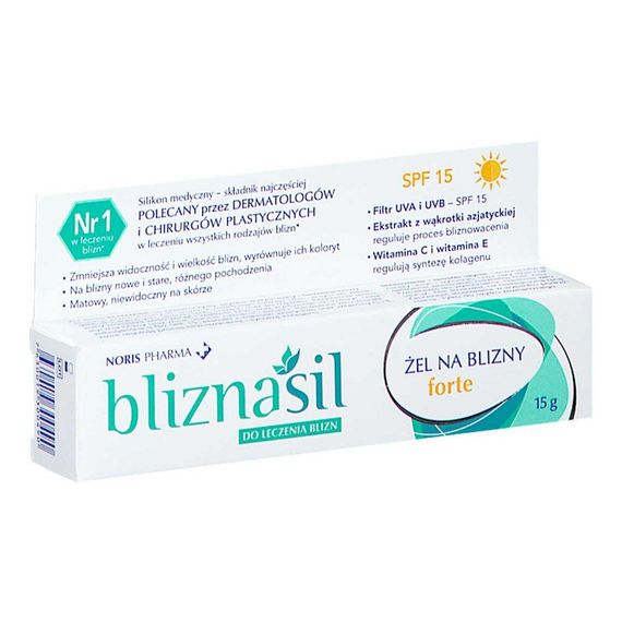 Гель від шрамів Bliznasil Forte  SPF 15 блізнасил 15 г | Зображення 1