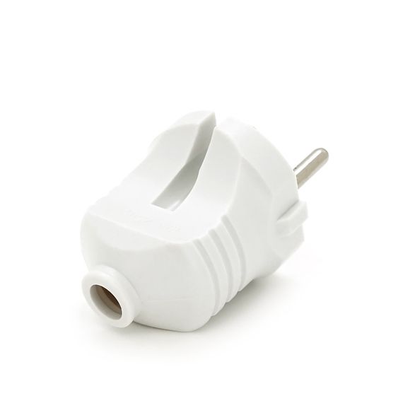 Вилка без заземлення 16А 250V T504, White, Q20 | Зображення 1
