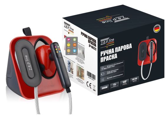 Праска парова ручна Zepline ZP-00222 Red 3000 Вт червона