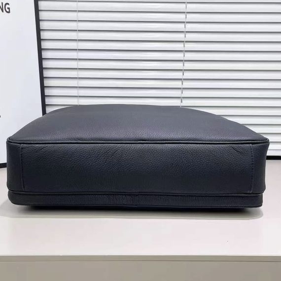 Шкіряна чоловіча ділова сумка-портфель портфель для ноутбука чорний Tiding Bag 56901 | Зображення 7