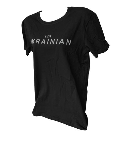 Футболка 4Profi с принтом "I m Ukraine" черная размер M