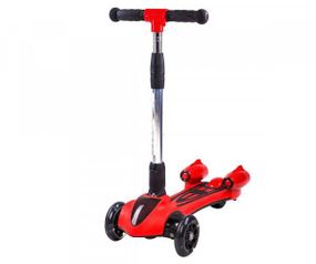 Дитячий самокат Scooter з Музикою, Підсвічуванням та bluetooth Червоний