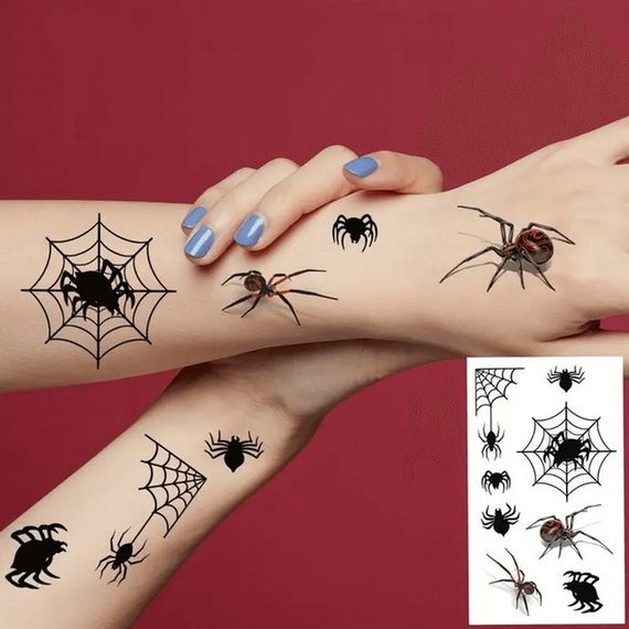 Набір дитячих тимчасових тату "Halloween black" tatto-halloween-black-set-30 | Зображення 4