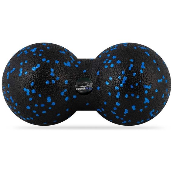 Массажный мяч двойной Паверплей PP-4352 Epp foam peanut ball (d8*16cm.) Черно/Синий